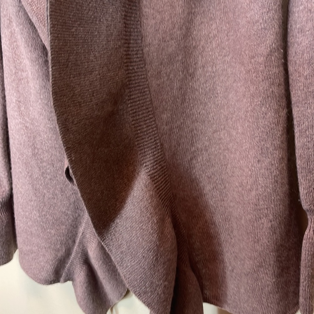 Marisa Christina 2ply cashmere tan/beige open front cascade cardigan - Picture 7 of 11